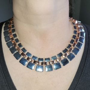 Ladies silver /rose gold Choker Necklace